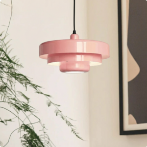 Metalowa Lampa Wisząca – Pudrowy Róż (Cotton Candy)