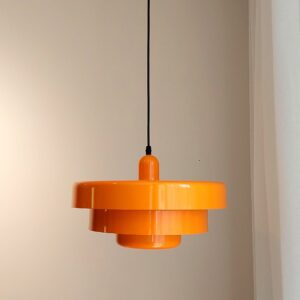 Metalowa Lampa Wisząca – Neonowa Pomarańcza (Space Orange)